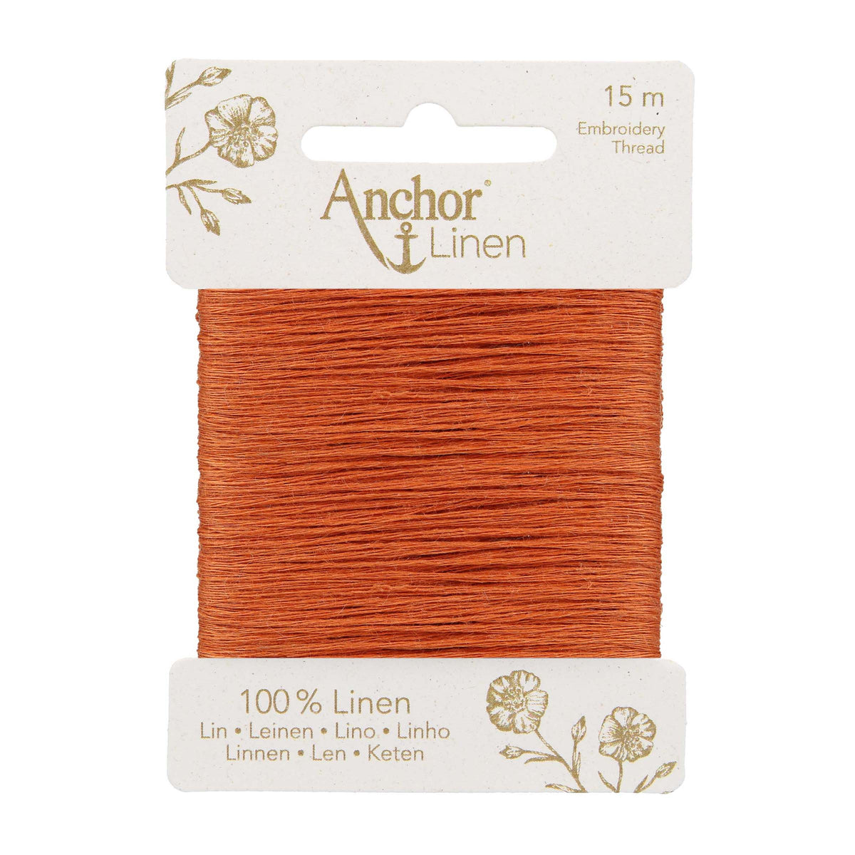 Card of Anchor linen embroidery thread in Ginger