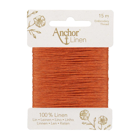 Card of Anchor linen embroidery thread in Ginger