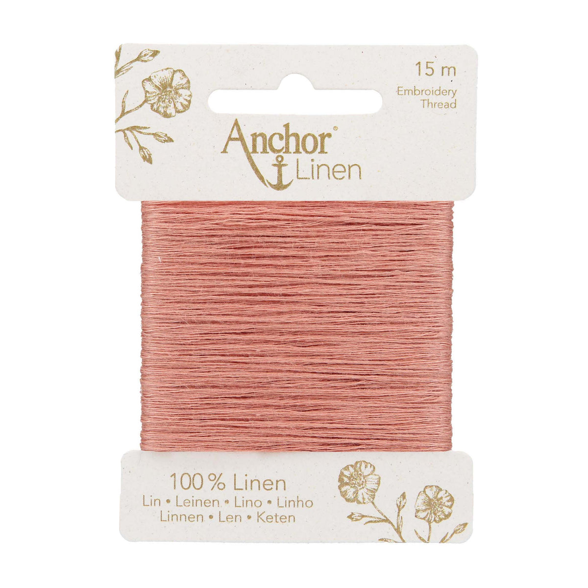 Card of Anchor linen embroidery thread in Blush