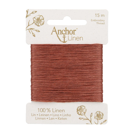 Card of Anchor linen embroidery thread in Hazelnut
