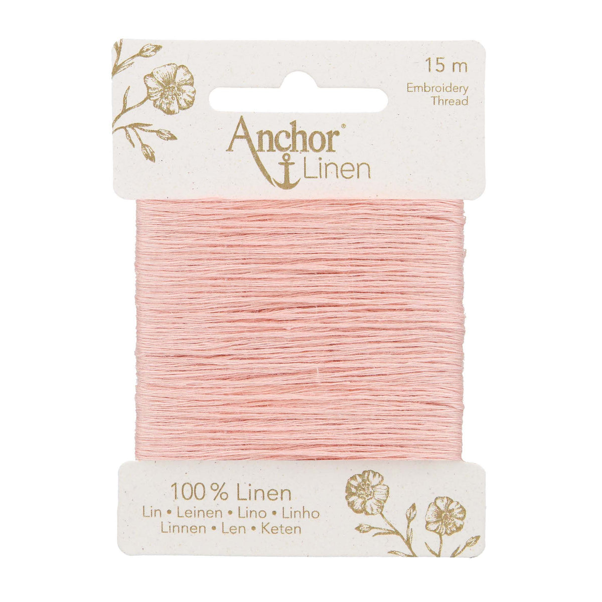 Card of Anchor linen embroidery thread in Peony