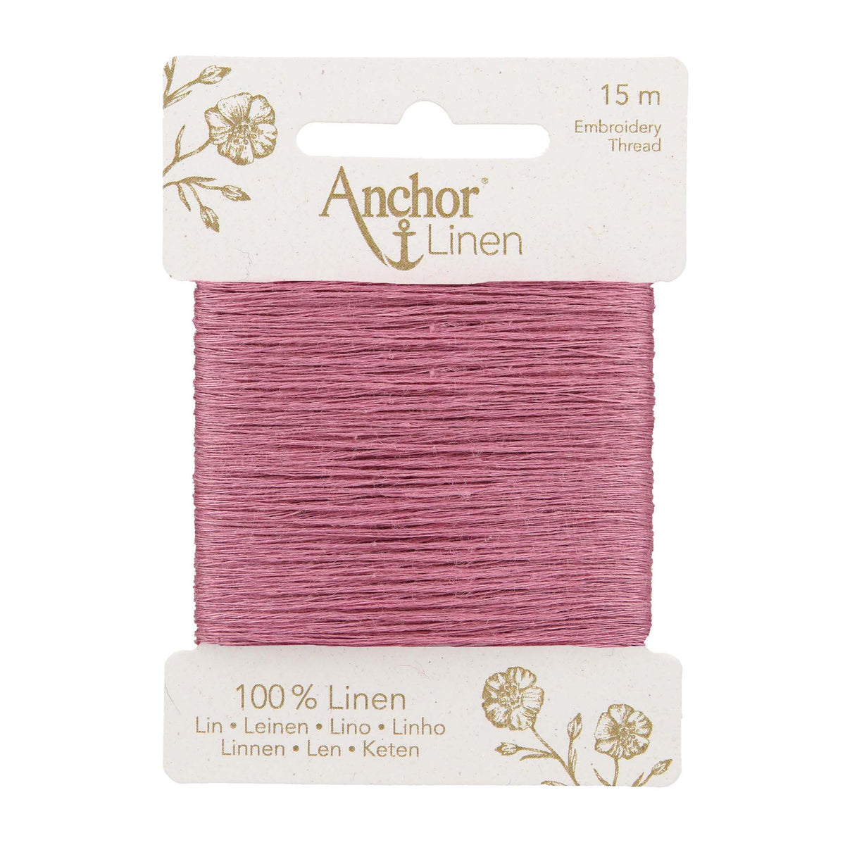 Card of Anchor linen embroidery thread in Heather