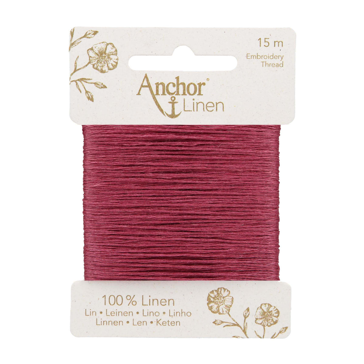 Card of Anchor linen embroidery thread in Plum