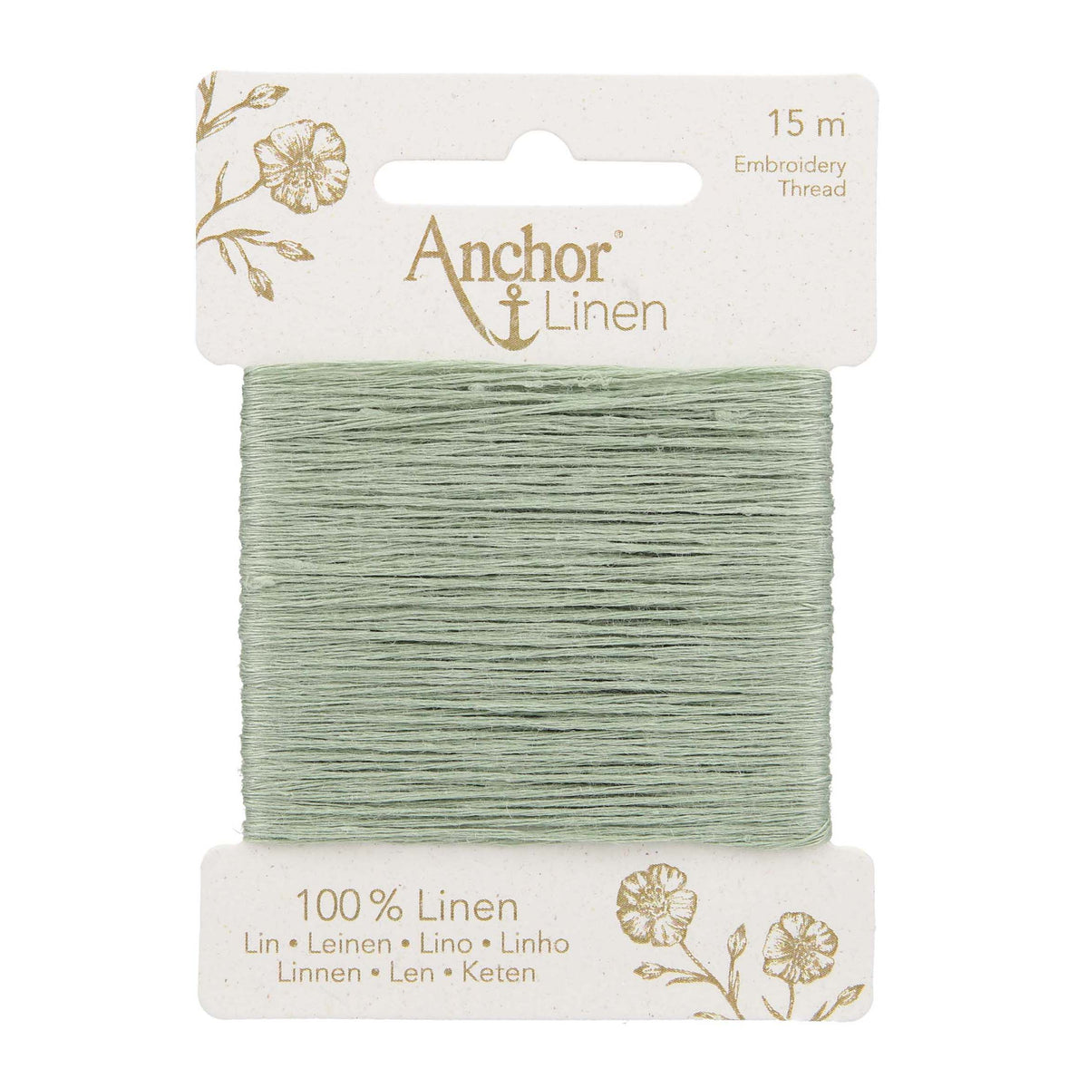 Card of Anchor linen embroidery thread in Aloe