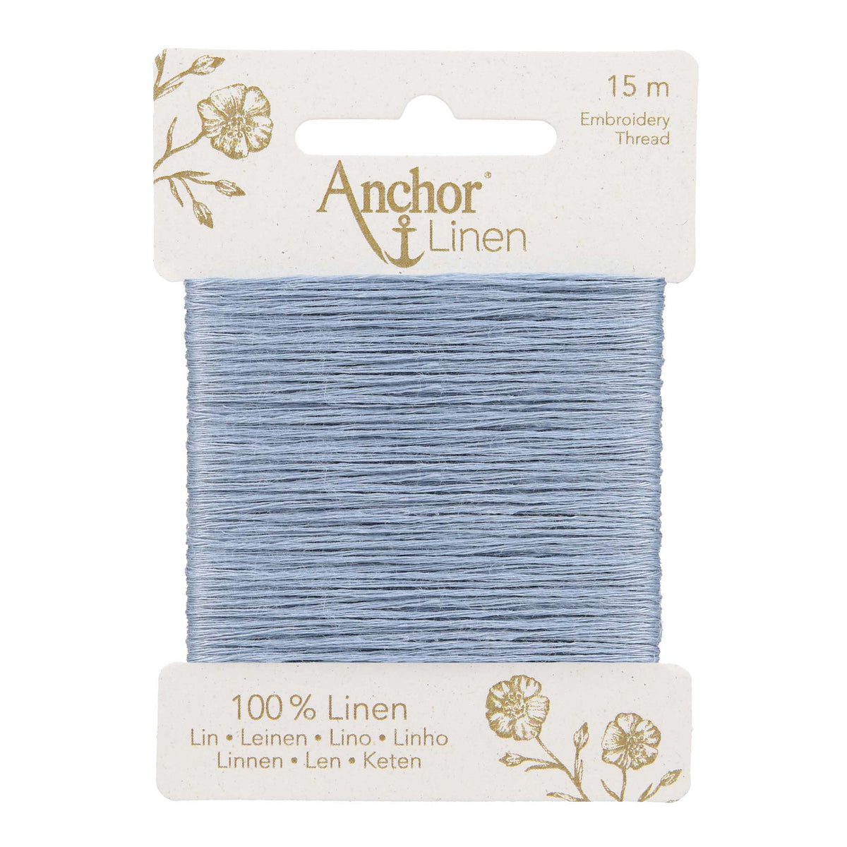 Card of Anchor linen embroidery thread in Rain