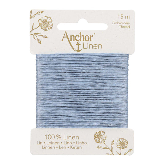 Card of Anchor linen embroidery thread in Rain