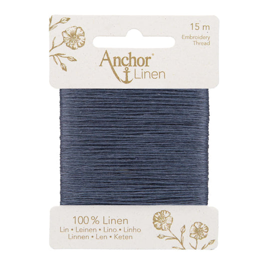 Card of Anchor linen embroidery thread in Slate