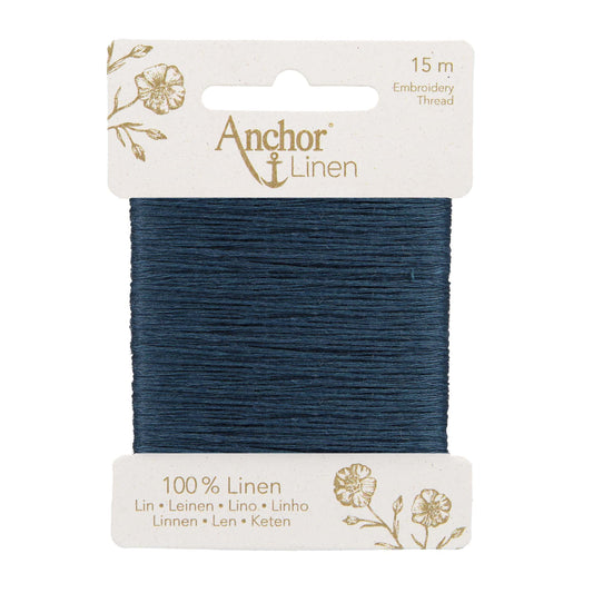 Card of Anchor linen embroidery thread in Lagoon