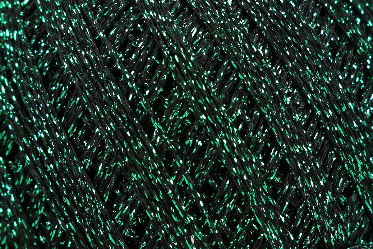Ball of green Anchor Metallic Fine crochet yarn