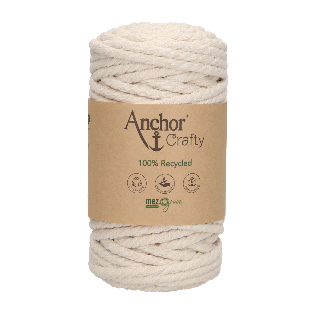 Ball of Anchor Crafty twisted 5mm cord in Natural