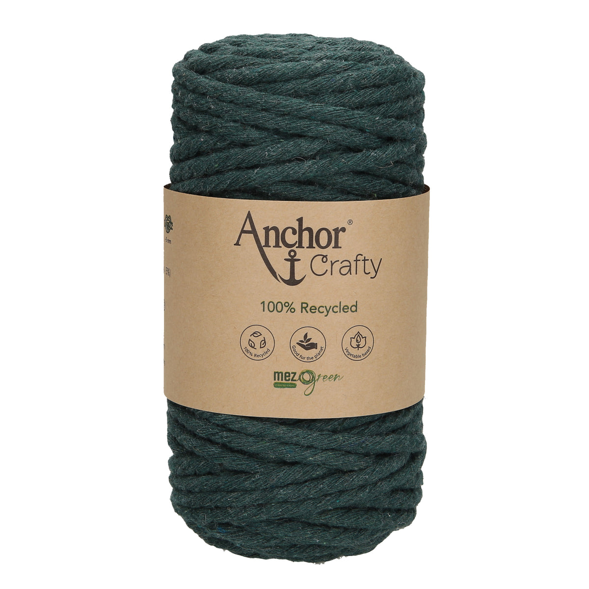 Ball of Anchor Crafty twisted rope yarn in forest