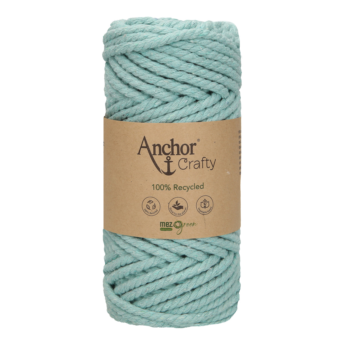 Ball of Anchor Crafty twisted 5mm cord in Mint Blue