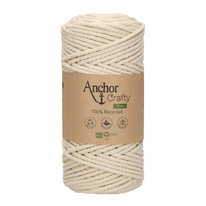 Ball of Anchor Crafty Fine twisted 3mm cord in Natural
