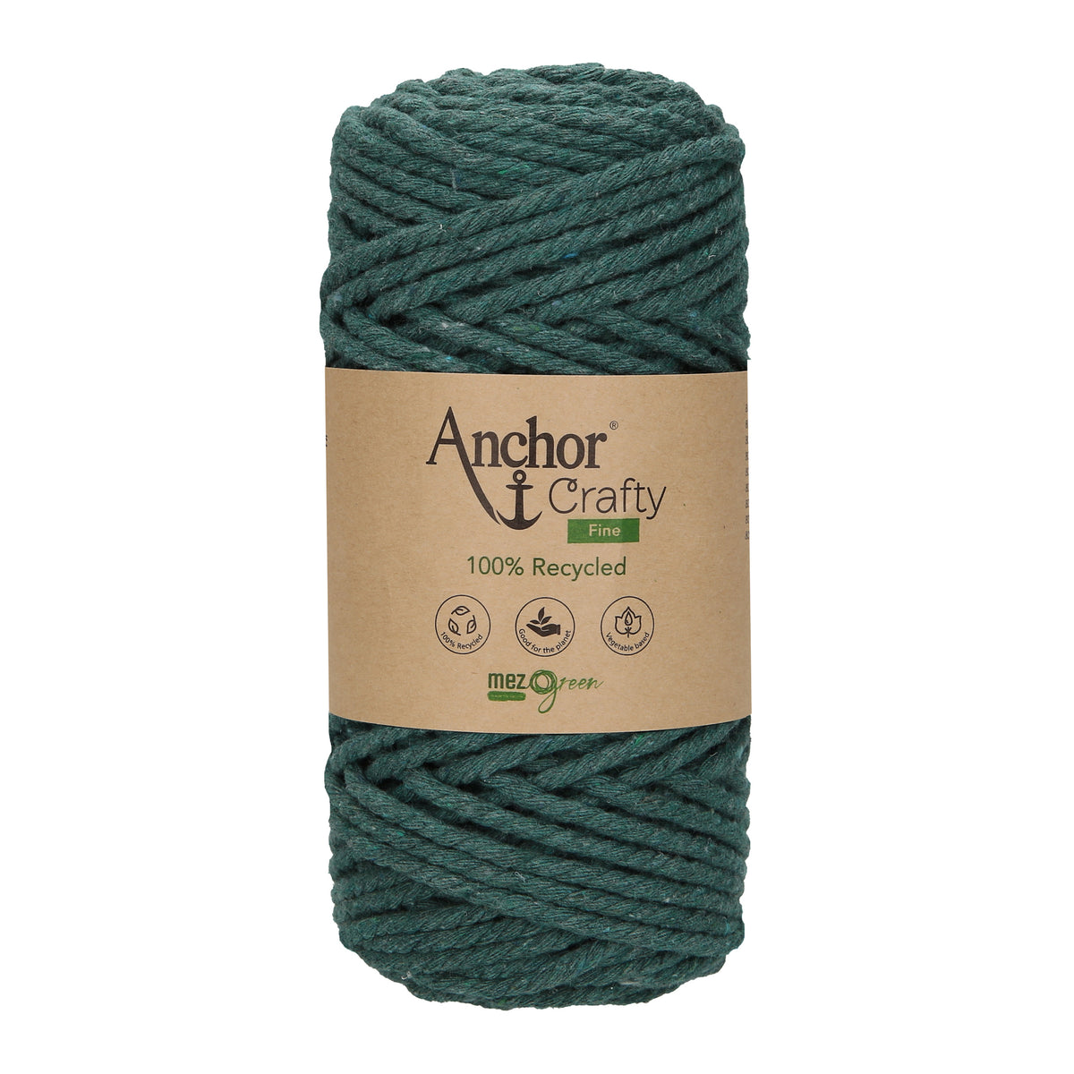 Ball of Anchor Crafty Fine twisted 3mm cord in Forest