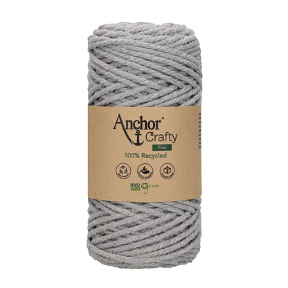 Ball of Anchor Crafty Fine twisted 3mm cord in Ash