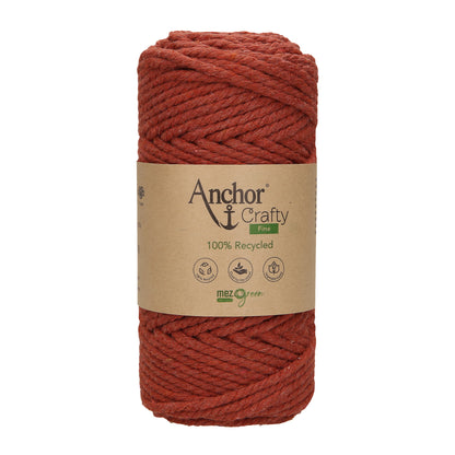 Ball of Anchor Crafty Fine twisted 3mm cord in Brick
