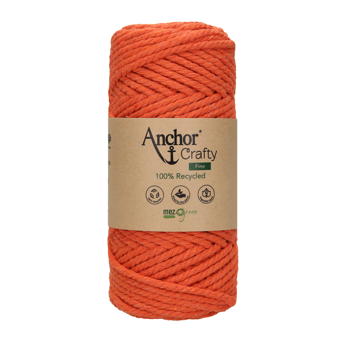 Ball of Anchor Crafty Fine twisted 3mm cord in Mango