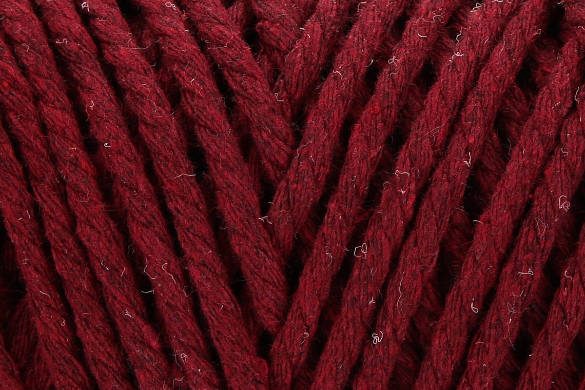 Ball of Anchor Crafty Fine twisted 3mm cord in Burgundy