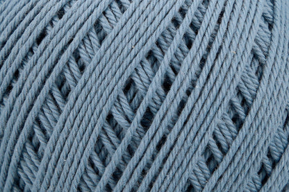 Ball of Anchor Baby Pure Cotton 4 ply yarn in Mid Blue