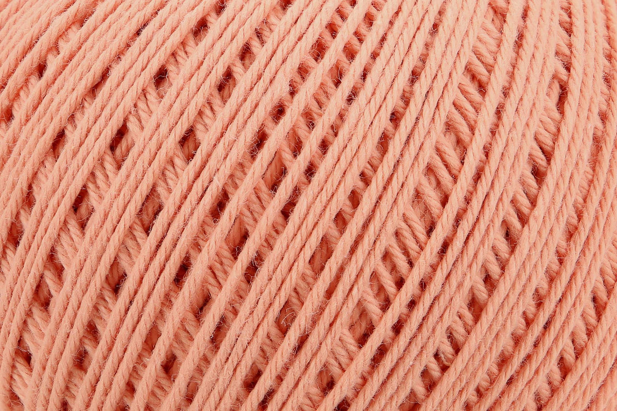 Ball of Anchor Baby Pure Cotton 4 ply yarn in Salmon
