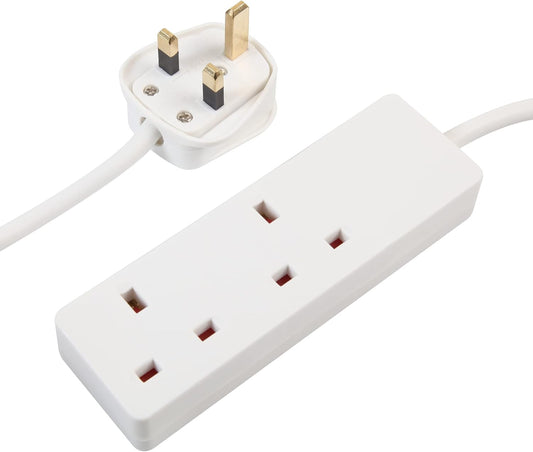 2m Extension Lead White by Singer Studio (2 sockets)