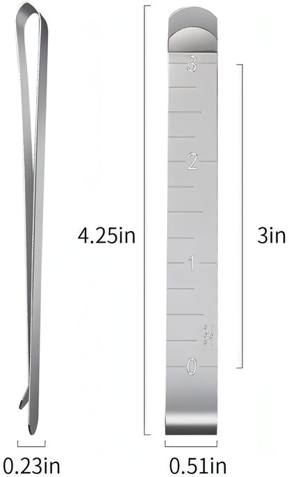 Set of 2 metal Sewing Clips with 3 inch ruler - for Sewing and Quilting * popular buy *