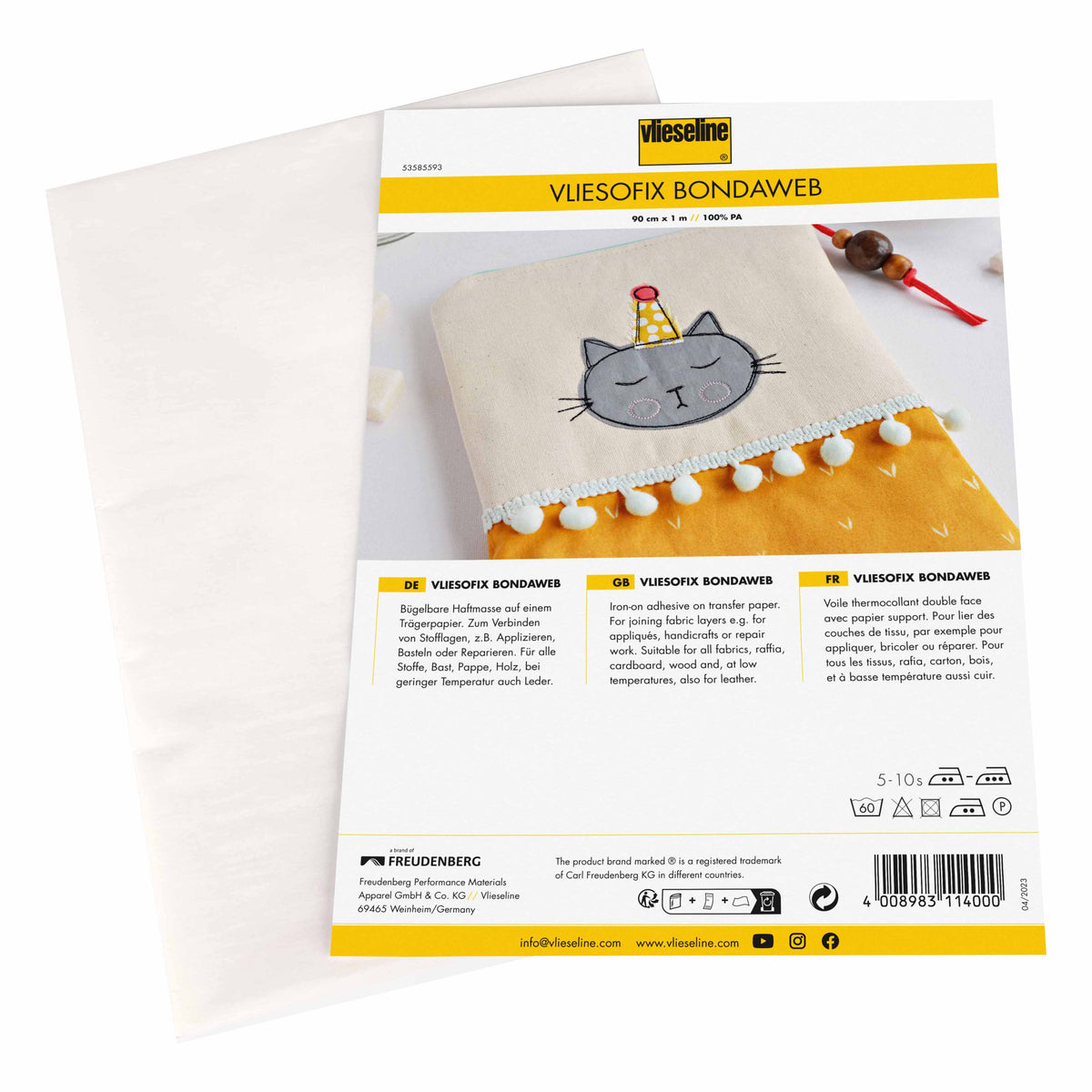 Pack of Vlieseline Bondaweb double-sided fusible web