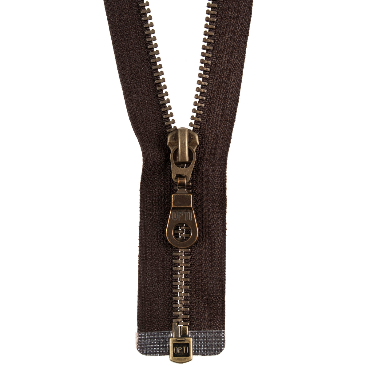 Opti Antique Gold Metal Open End Zip 45cm - 8975.0045