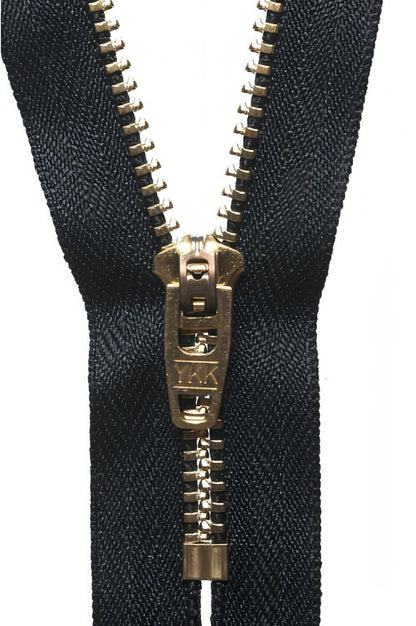 Jeans Brass Metal Closed End Nylon Zip
