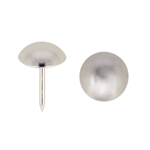Pack of silver metal upholstery nails