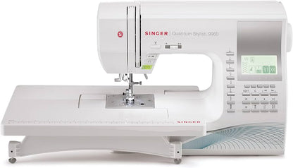 Singer Quantum Stylist 9960 Sewing Machine - Professional results, huge amount of stitch patterns, extension table, hard cover, multiple fonts - New 2025 model