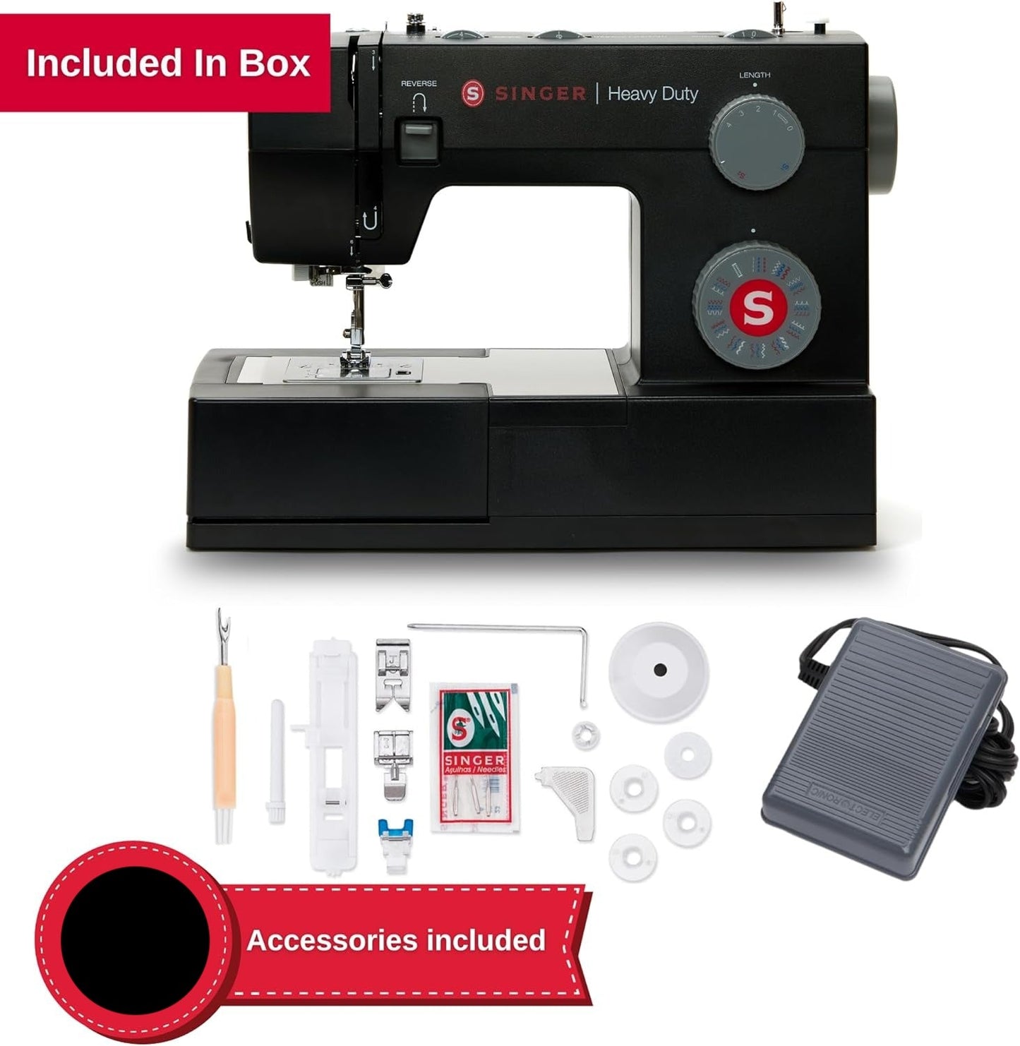 Singer Heavy Duty 4432 Black Limited Edition Sewing Machine - Most popular Heavy Duty machine in 2025. Strong mechanical machine - New 2025 model - August Sew-Off Sale