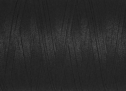 Spool of black Gutermann Miniking recycled overlocker thread