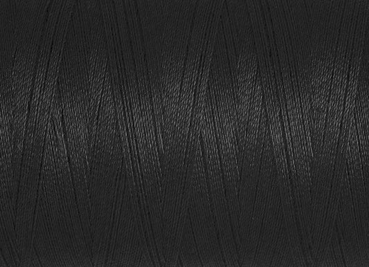 Spool of black Gutermann Miniking recycled overlocker thread