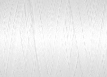 Spool of white Gutermann Miniking recycled overlocker thread