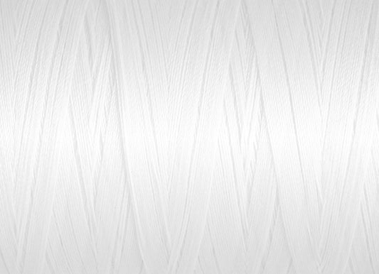 Spool of white Gutermann Miniking recycled overlocker thread