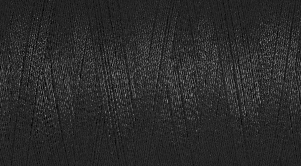 Spool of Gutermann Bulky-Lock 80 textured overlocker thread in black