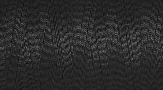 Spool of Gutermann Bulky-Lock 80 textured overlocker thread in black