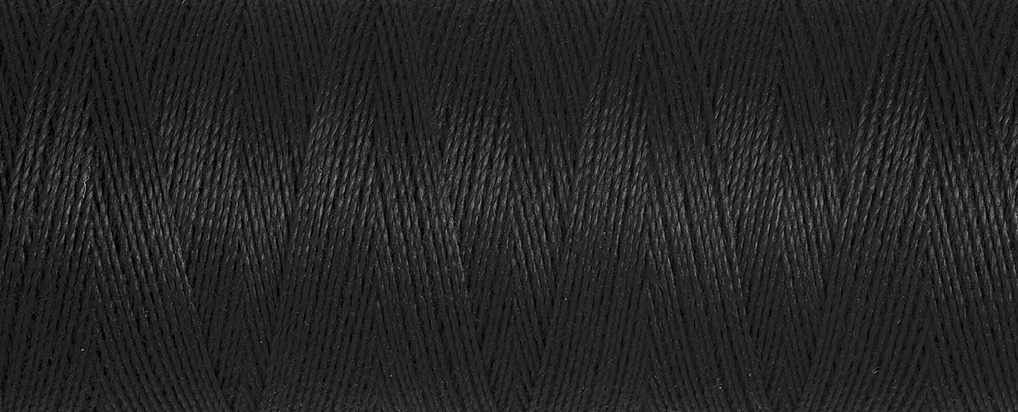Black Gutermann Sew-All Extra Fine Thread: 200m