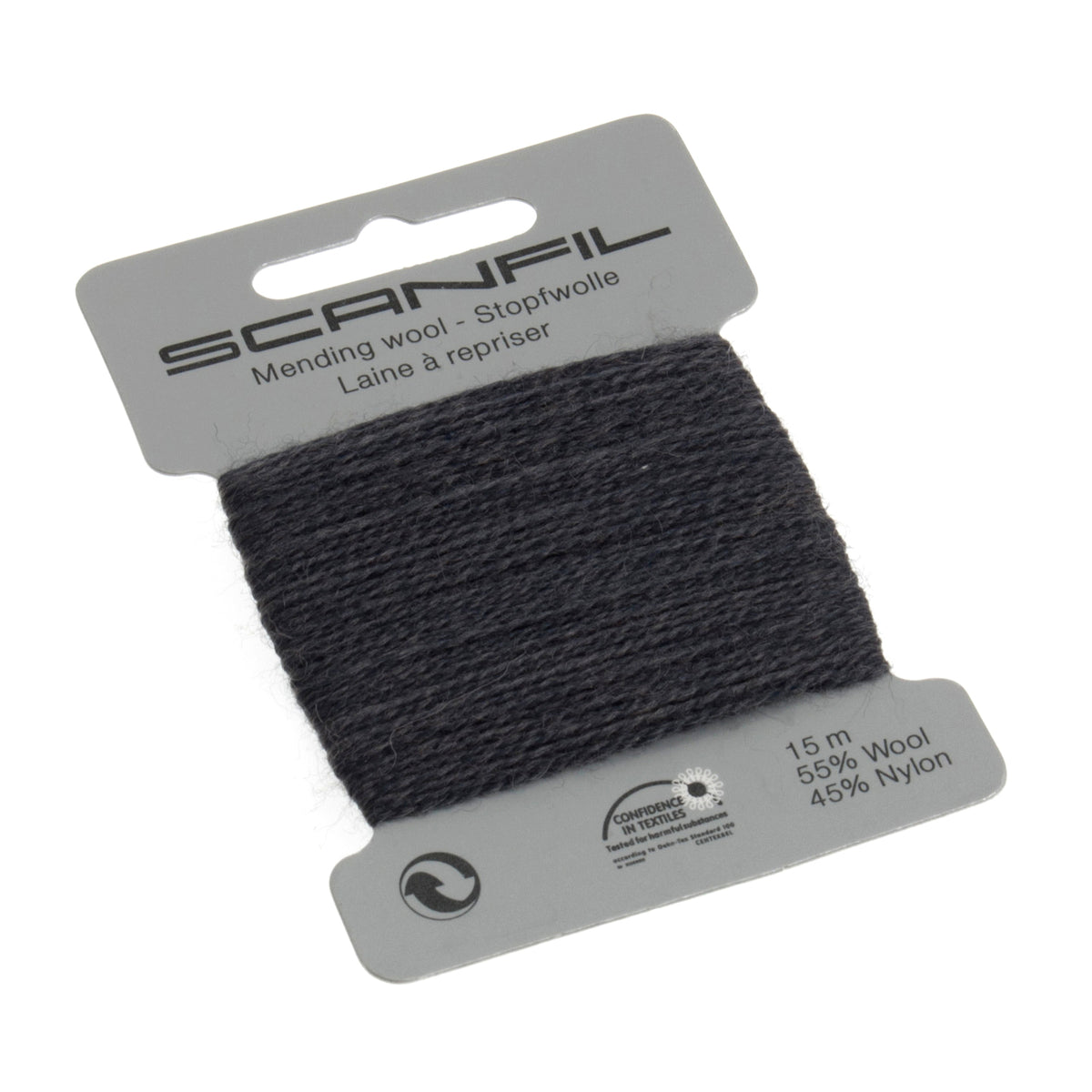Dark Grey Scanfil mending wool