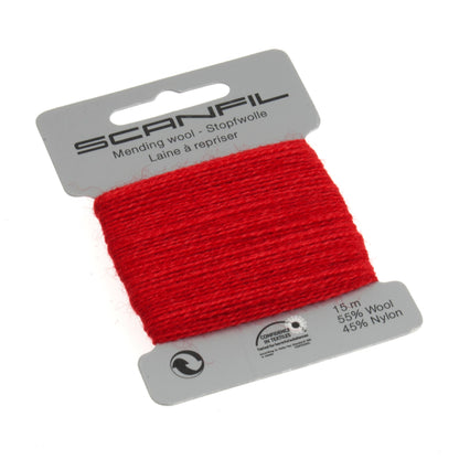 Red Scanfil mending wool