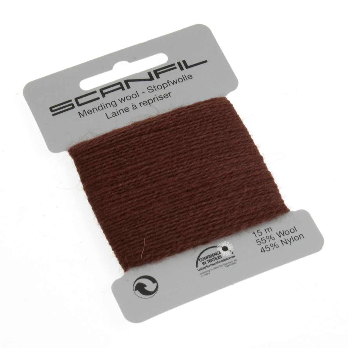 Brown Scanfil mending wool