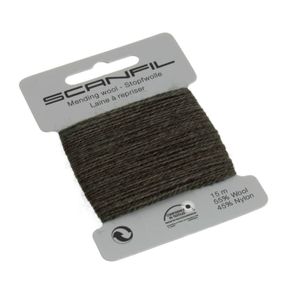 Card of Scanfil mending wool in forest green