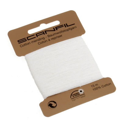 Card of Scanfil mending cotton in white