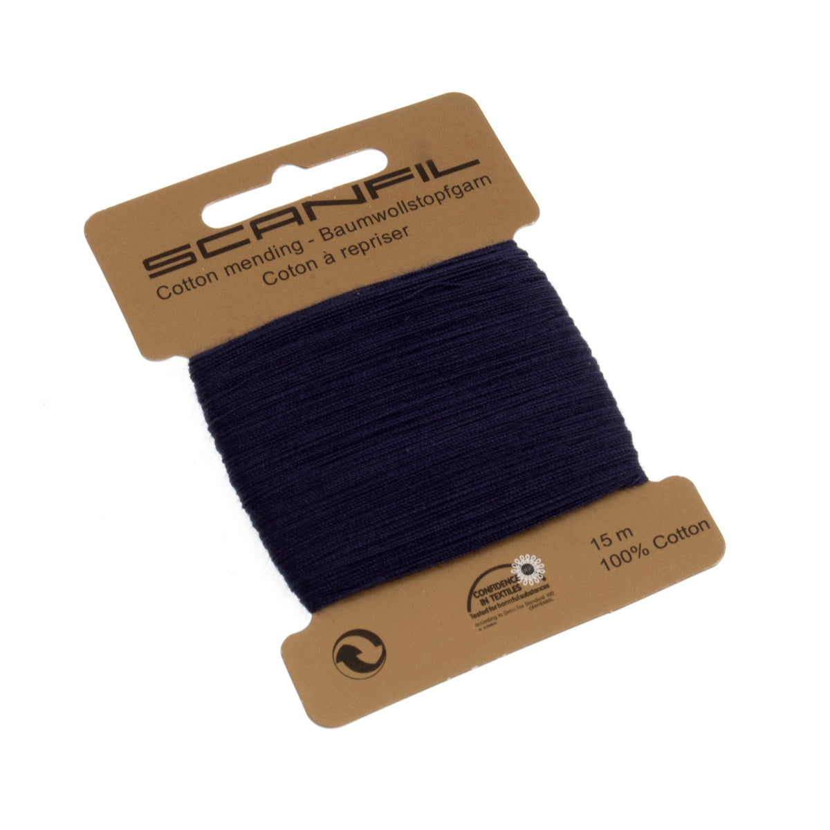 Card of Scanfil mending cotton in navy
