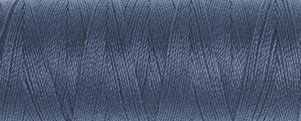 Spool of Gutermann Maraflex elastic thread in blue grey