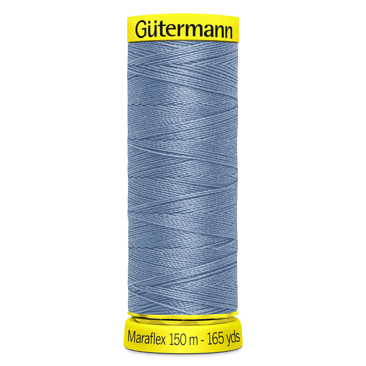 Spool of Gutermann Maraflex elastic thread in china blue
