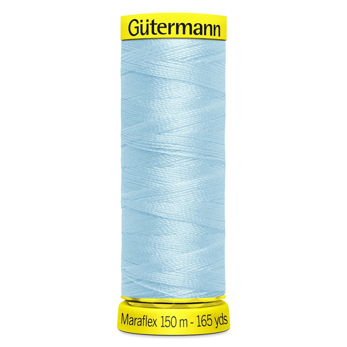 Spool of Gutermann Maraflex elastic thread in blue