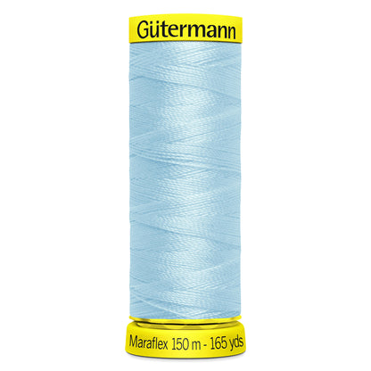 Spool of Gutermann Maraflex elastic thread in blue