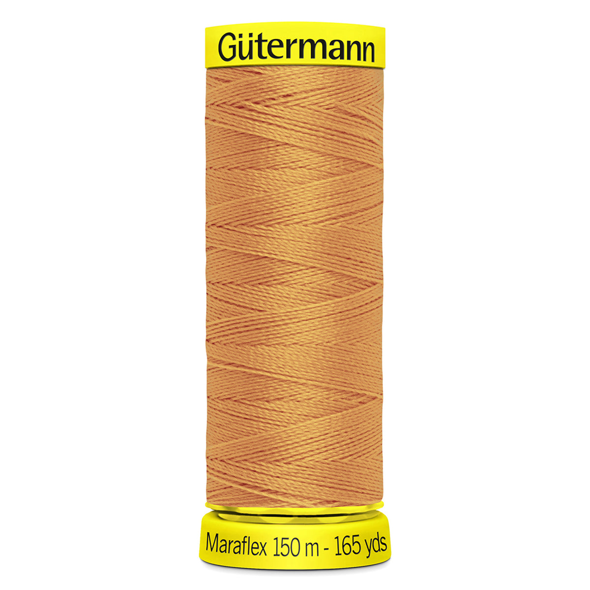 Spool of Gutermann Maraflex elastic thread in apricot